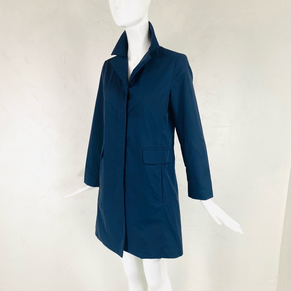❤️SOLD❤️ MAXMARA WEEKEND Navy Rain Trench Coat, 0 - Picture 2 of 12